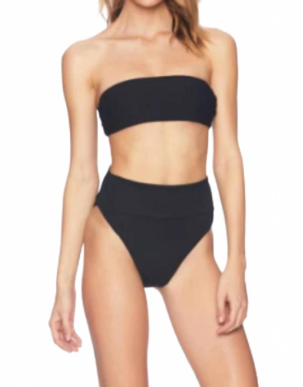 NEW BEACH RIOT women's highway ribbed bottoms in black